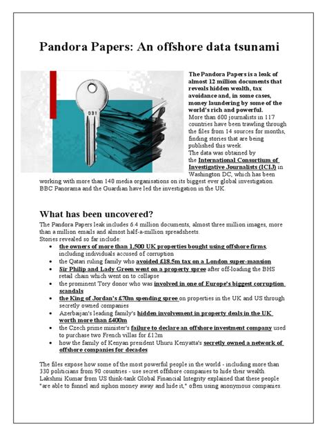 Pandora Papers: An offshore data tsunami .